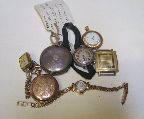 A silver cased openfaced fob watch London 1850 with a