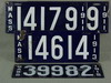 LICENSE PLATES LOT OF FOUR ENAMEL OVER METAL MASSACHUSETTS LICENSE