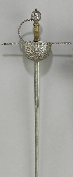 An elaborate cup hilt rapier in 17th century style Narrow