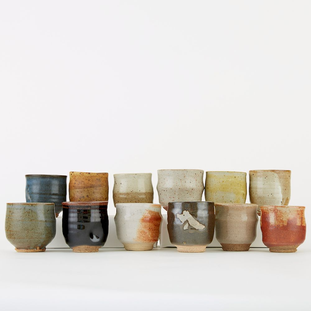 Warren MacKenzie Group 12 Small Studio Pottery Tea Bowls Warren