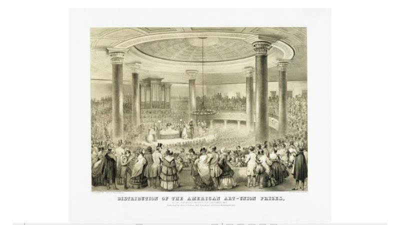 Tinted Lithograph Sarony Major lithographer Distribution of The American Art