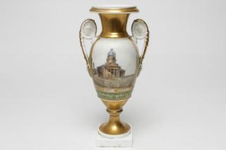 Old Paris Porcelain Urn with Cameo Handles Old Paris hand