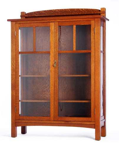 LIMBERT Two door china cabinet with two panes over one