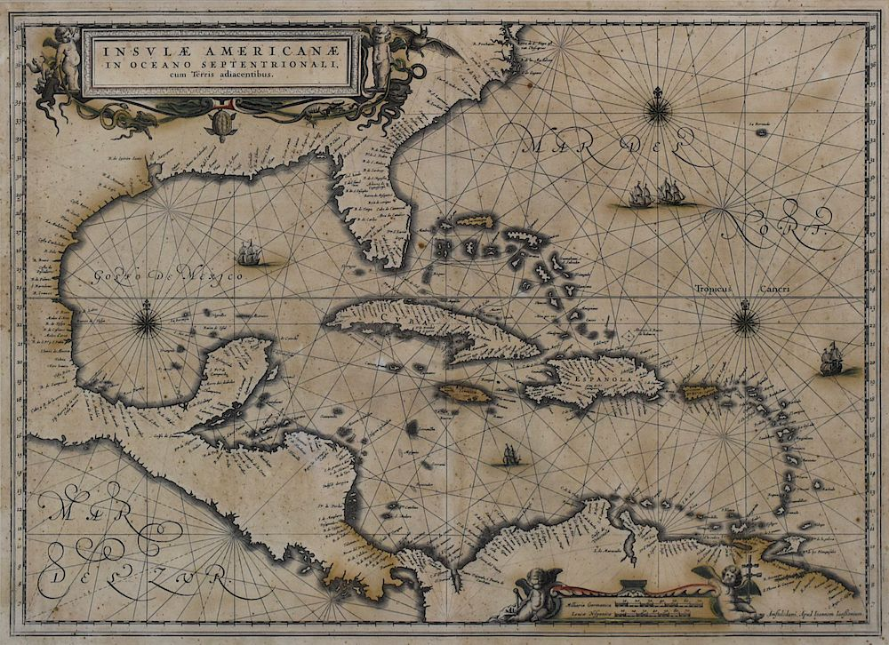 Jansson Map Central America and Caribbean 17th c Jan Jansson