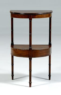 Sheraton inlaid wash stand mahogany with faux bamboo turnings hinged
