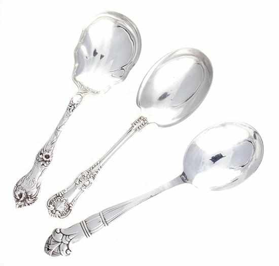 American sterling serving pieces including Tiffany Tiffany Co English King