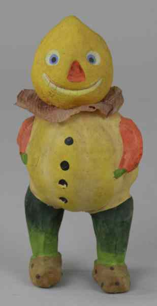 VEGGIE MAN HALLOWEEN CANDY CONTAINER Germany hand painted composition body