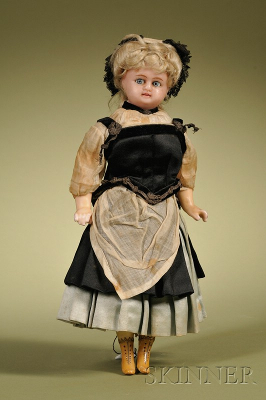 Wax over Composition Lady with Unusual Flirty Eyes Germany c