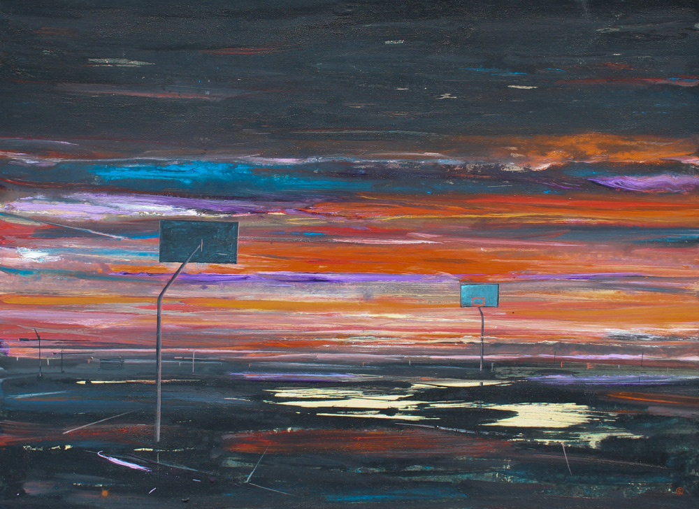 BUSCI Alessandro Italian 1971 Campo Della Canestro Surreal Scene with