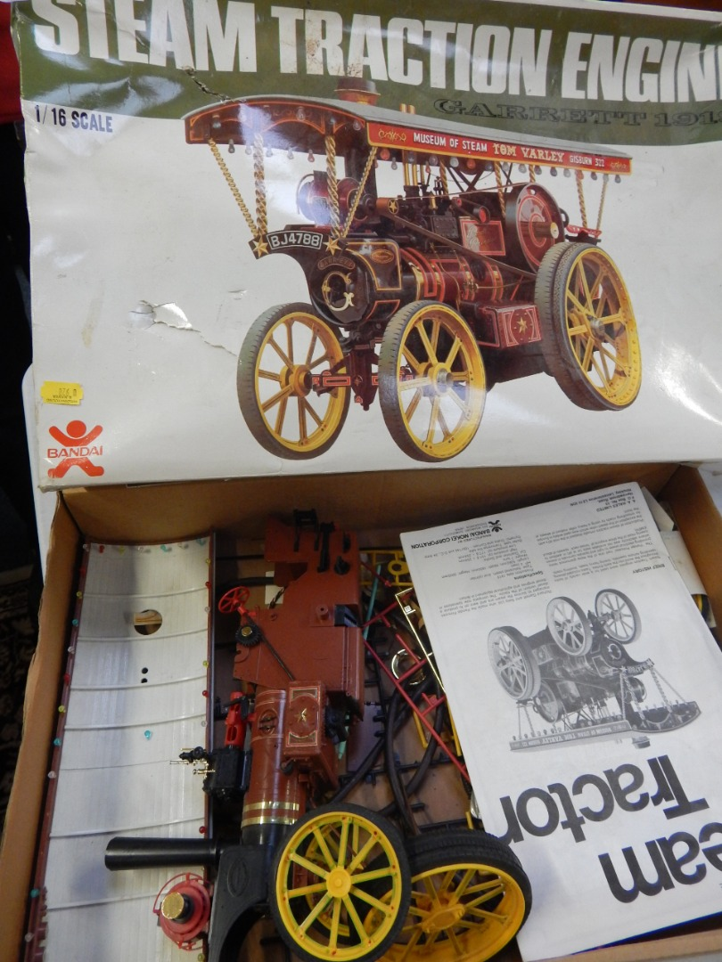 A part scratch built Bandai steam traction engine 1 16th