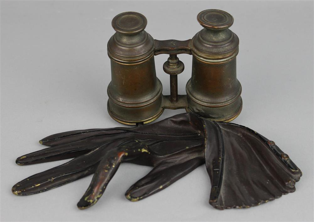 CONTINENTAL COLD PAINTED BRONZE AND METAL INKSTAND late 19th early