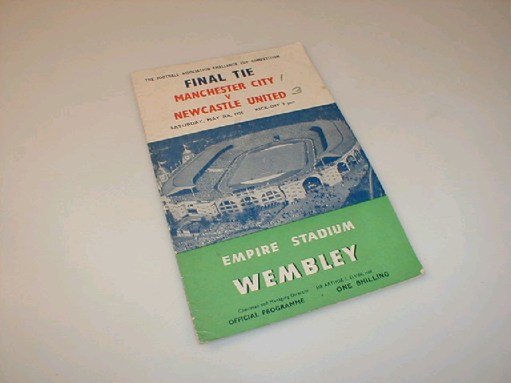 FA Cup Final programme Manchester City v Newcastle Utd May