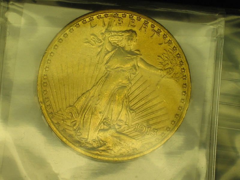 1913D 20 GOLD MS 63 Super sharp with full luster