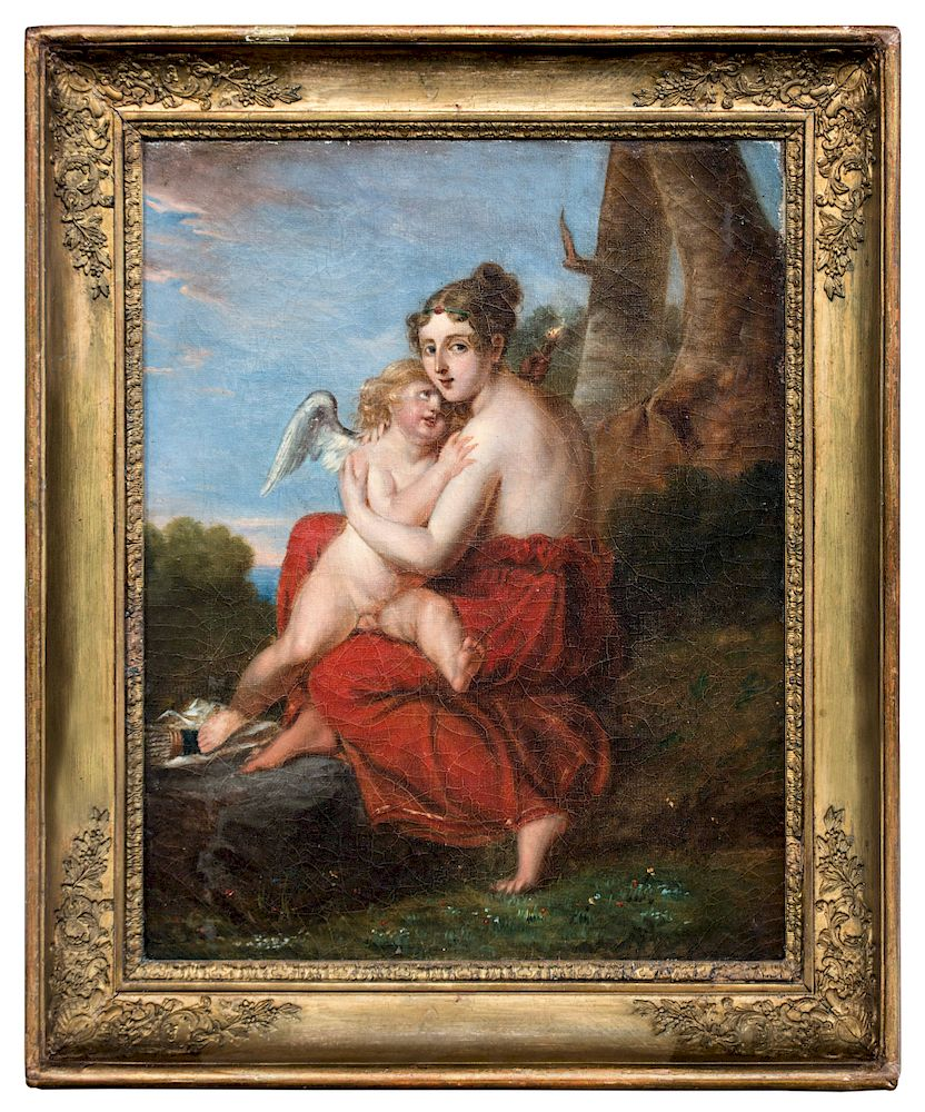 Cupid and Psyche Mid 19th Century Continental School Cupid and