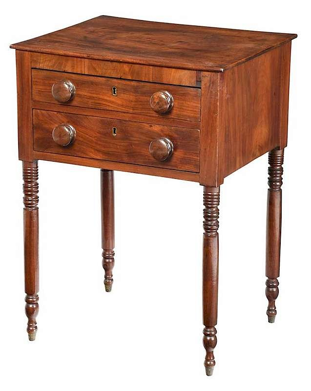 Charleston Federal Mahogany Two Drawer Stand South Carolina circa 1815