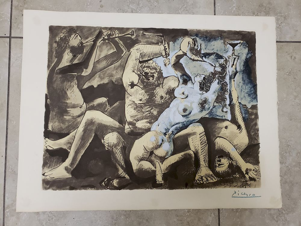 Lithograph after Picasso Bacchanale II lithograph after Pablo Picasso Bacchanale
