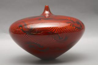 Lino Tagliapietra Italian b 1934 Windown Blown glass with red
