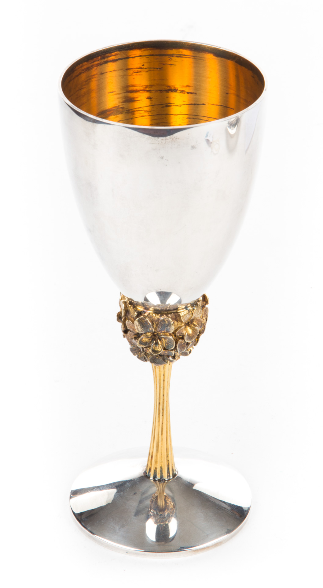 Stuart Devlin sterling silver gilt wine goblet The Violet limited