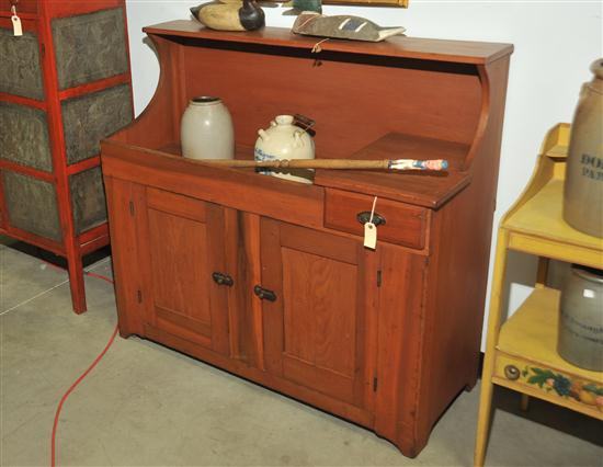 DRY SINK Mixed woods with nail construction Hutch back single