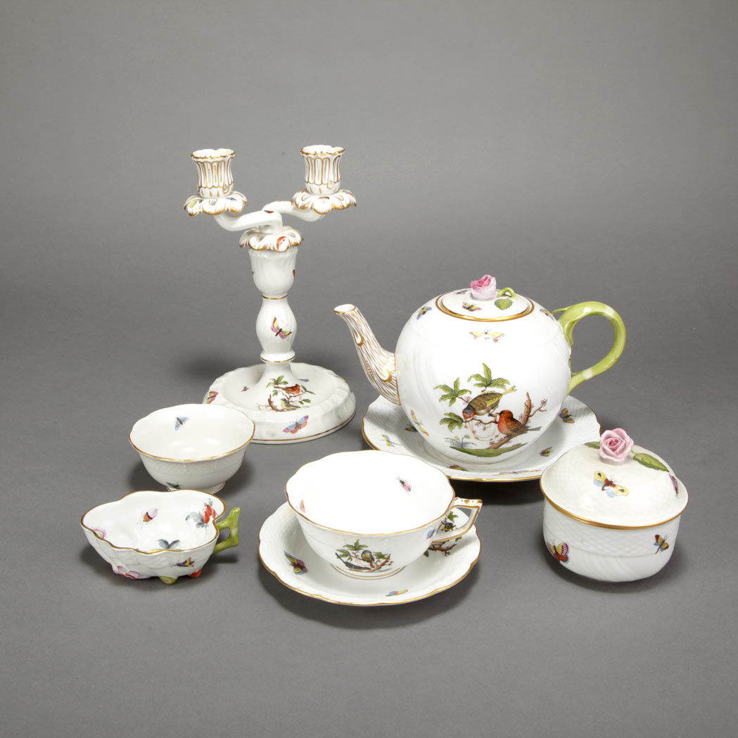 Group of Herend Gilt Decorated Porcelain Tableware Articles In various