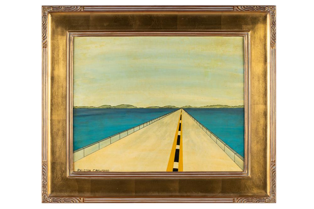 RALSTON CRAWFORD 1906 1978 STUDY FOR OVERSEAS HIGHWAY oil on