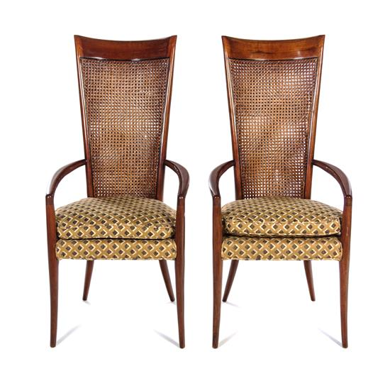 Sale 428 Lot 546 A Pair of Cane Back Armchairs