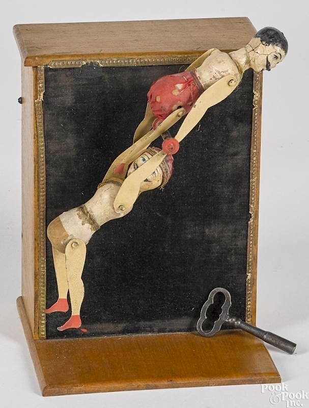 American clockwork double Acrobat toy American clockwork double Acrobat toy