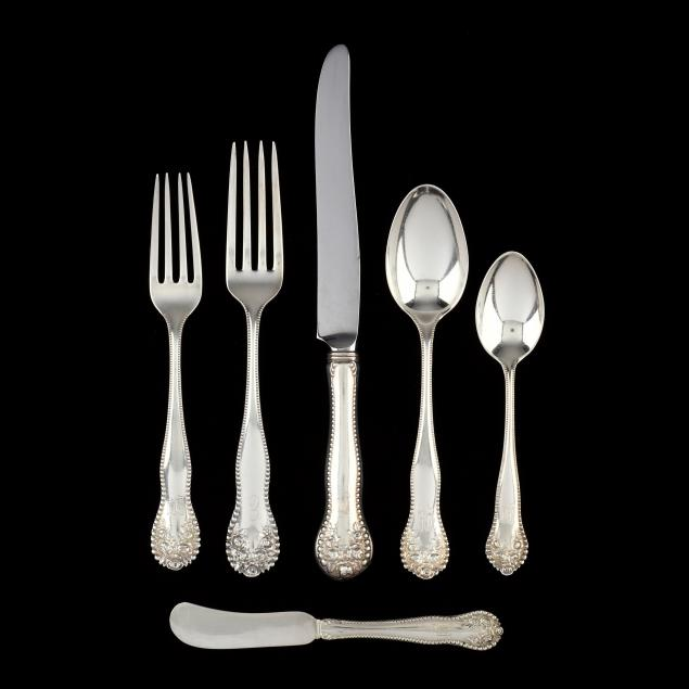 GORHAM LANCASTER ROSE STERLING SILVER FLATWARE SERVICE 127 pieces including