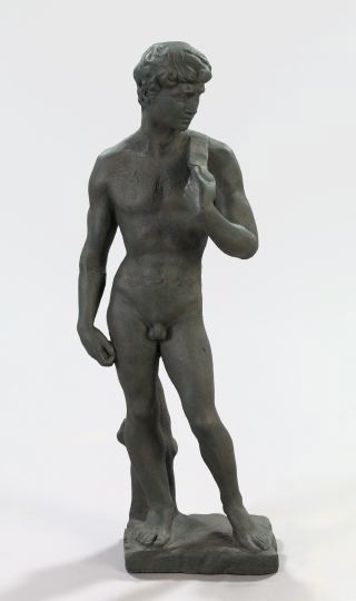 After Michelangelo Buonarotti Italian 1475 1564 Cast iron conservatory figure