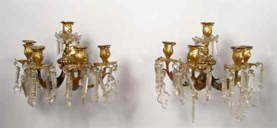 A Pair of French Napoleon III Gilt Bronze and Cut