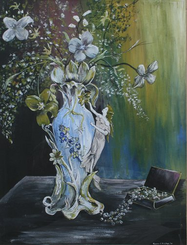 WHYTE Raymond American 1923 2002 Still life of floral arrangement