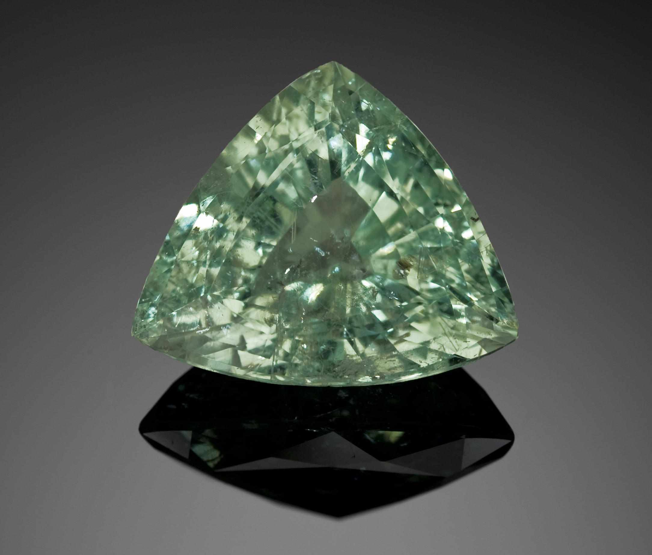 Without Reserve Green Cuprian Tourmaline Mozambique A pretty pastel leaf