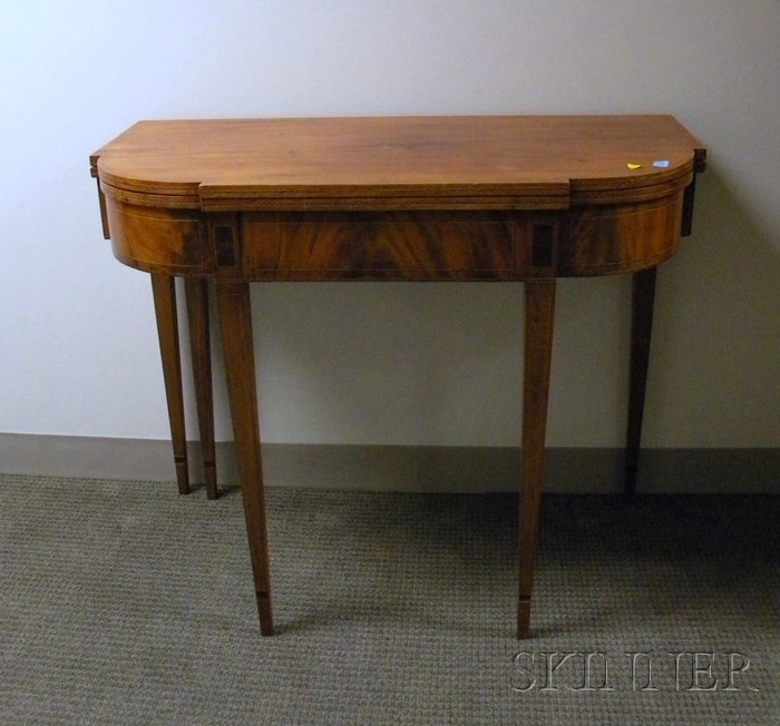 Federal Inlaid Mahogany Card Table