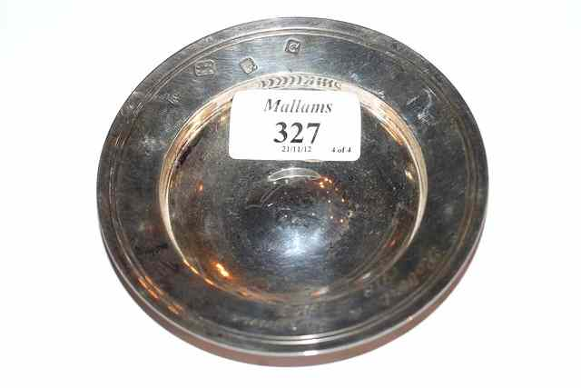 A SILVER ARMADA DISH 4 1 4 wide London 1958