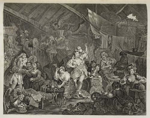 HOGARTH WILLIAM The Works of William Hogarth Portrait frontispiece profusion