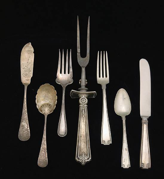 Property of various owners Comprising coin pickle fork with engraved