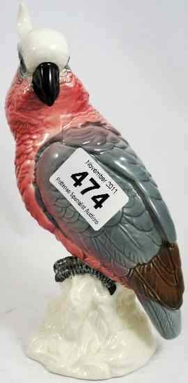 Beswick Cockatoo 1180 in Red and Grey Colourway