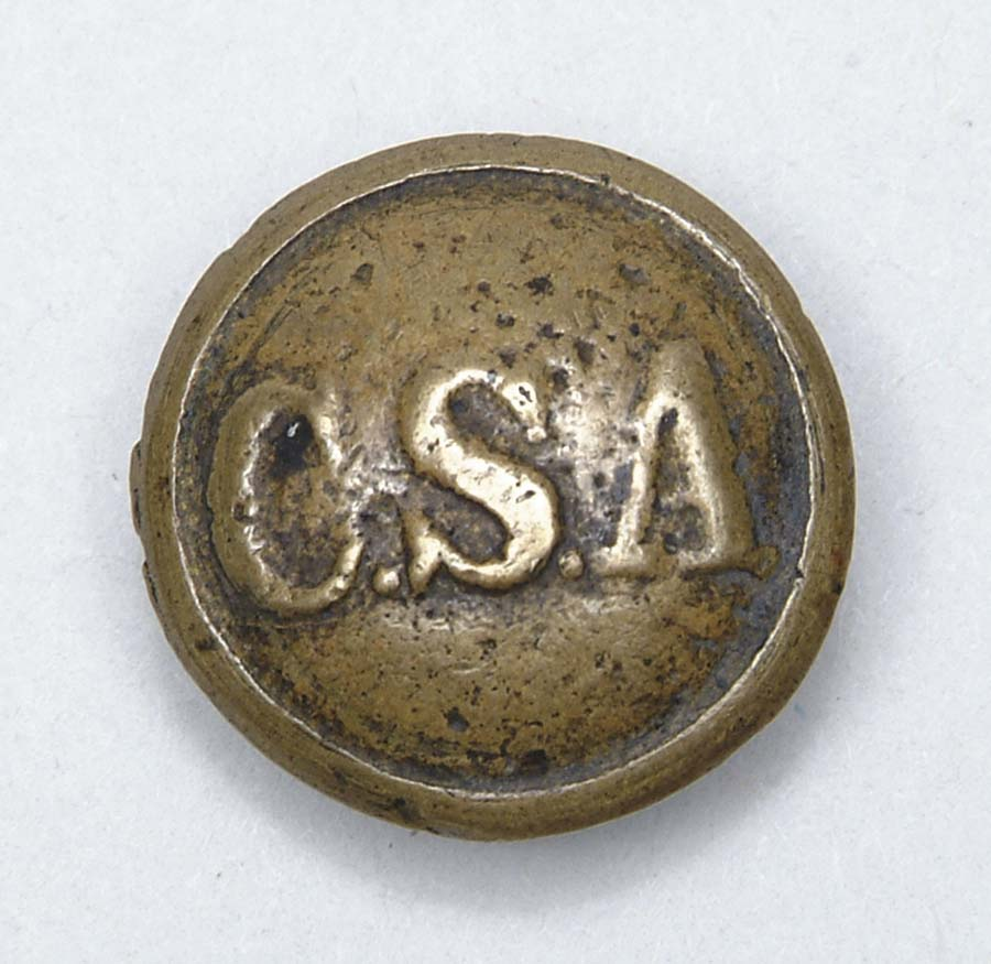 SOLID CAST CSA BUTTON Rare solid cast CSA coat sized