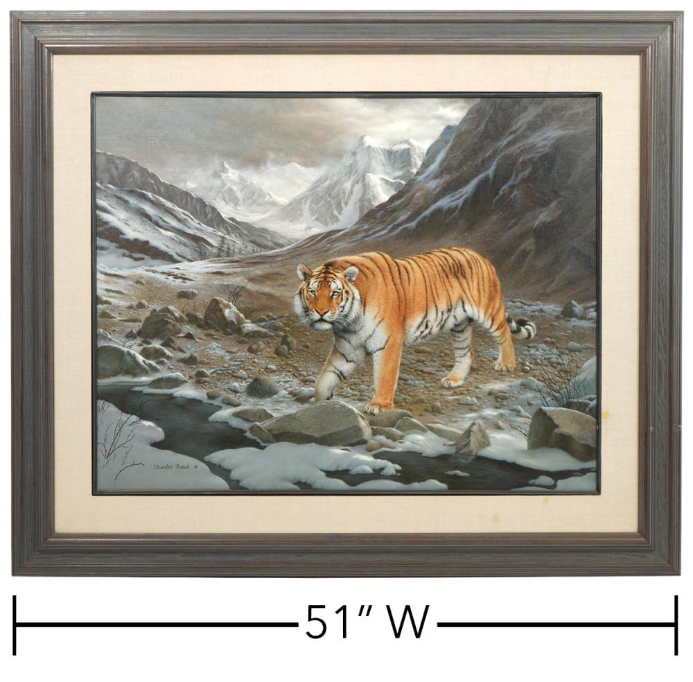 Charles Frace American 1926 2005 Siberian Tiger 1979 Oil on
