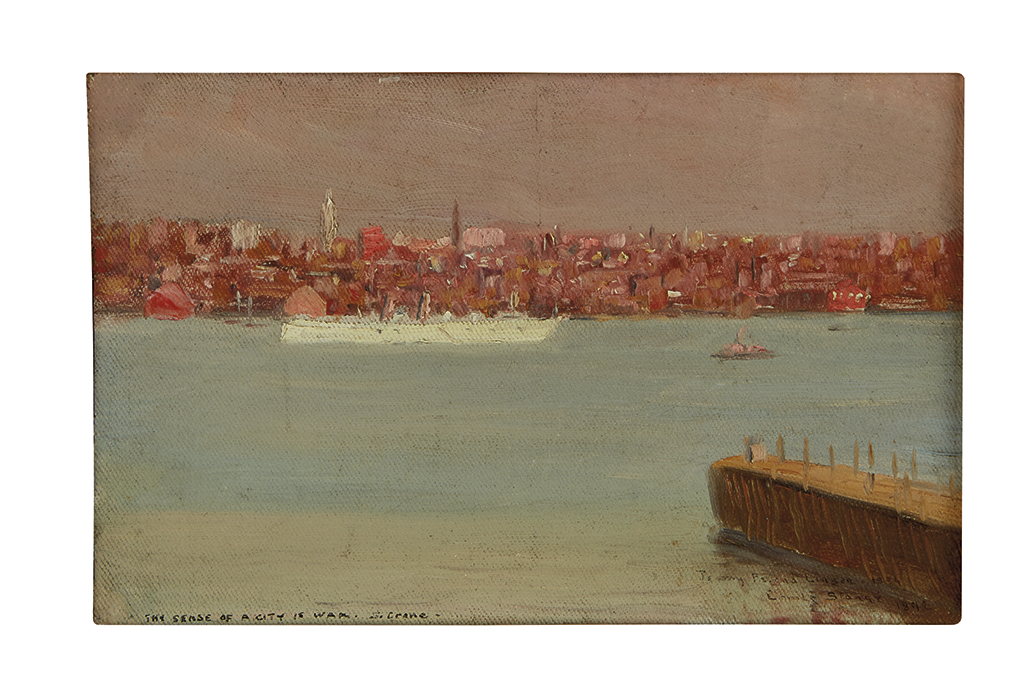 CRANE STEPHEN Stange Emile View of the Manhattan waterfront with