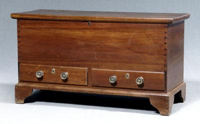 Chippendale lift top chest walnut with yellow pine and poplar