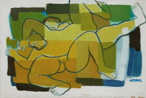 GORI Giorgio Venezuelan 20th C DiDi y DaDa Nudes OIL