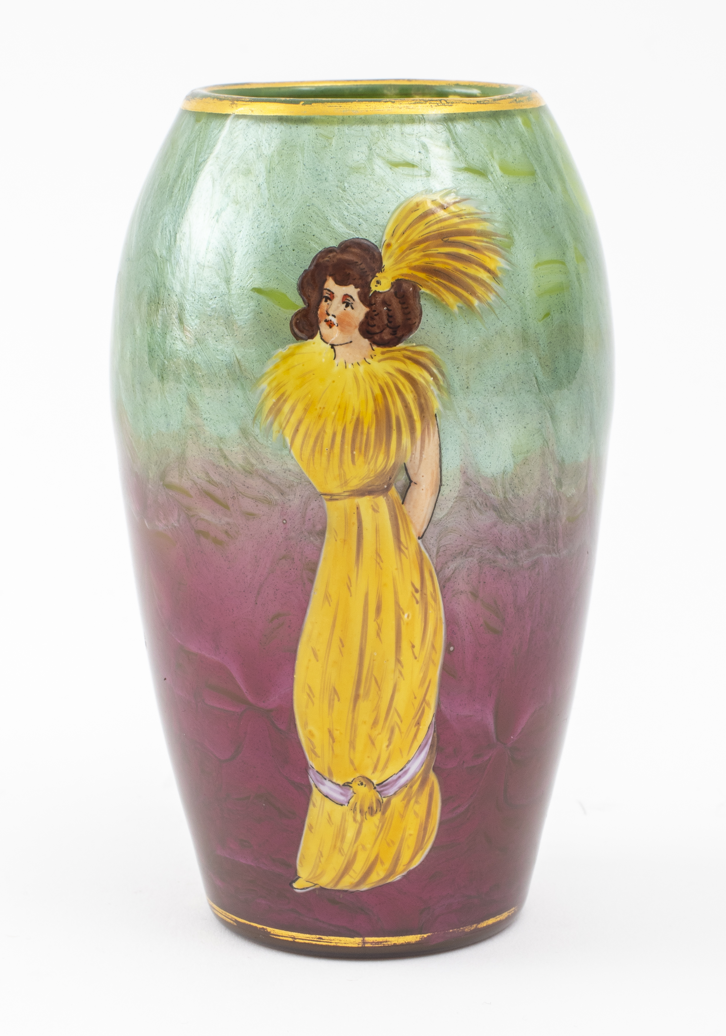 LOETZ UNMARKED ART GLASS VASE Loetz art glass vase of
