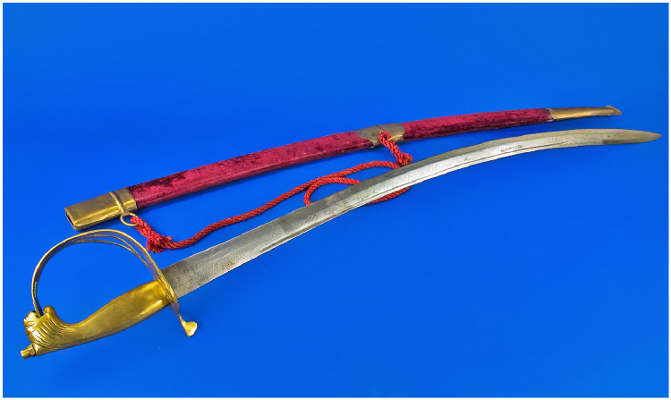 Dress Sword Brass with Handle stainless steel blade scabbard 38