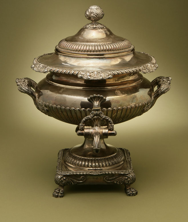 A Matthew Boulton Sheffield plate hot water urn A Matthew
