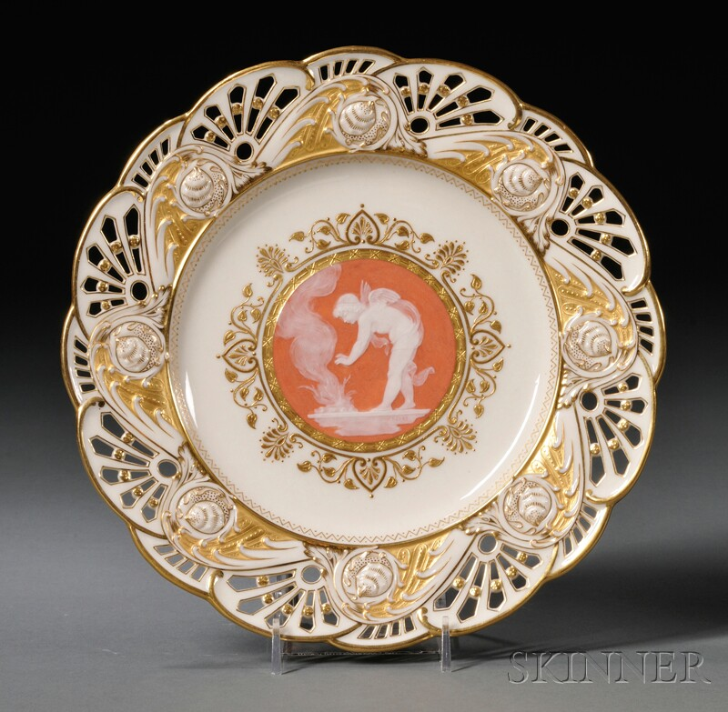 Mintons Pate sur Pate Cabinet Plate England late 19th early