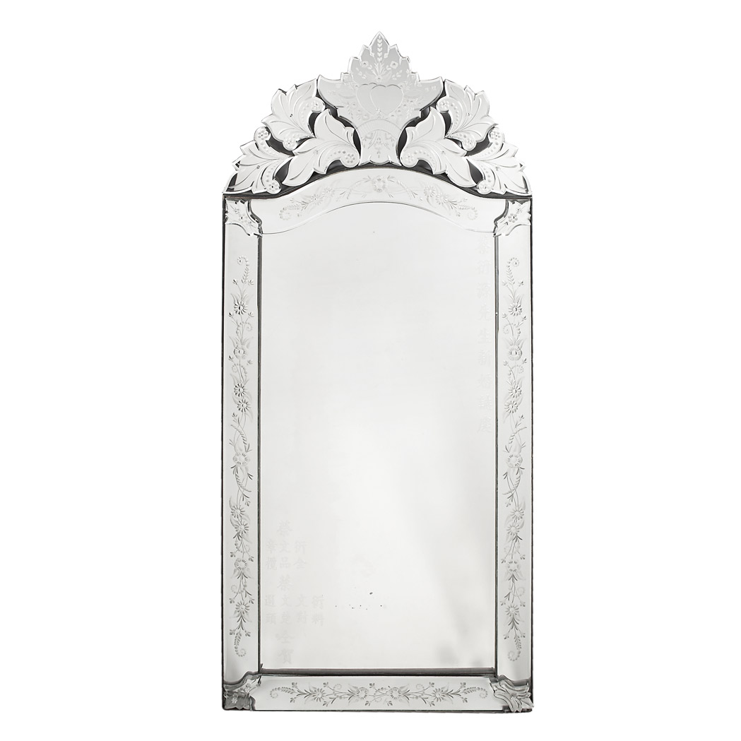 0 Venetian Style Mirror Framed Mirror Of arched rectangular form