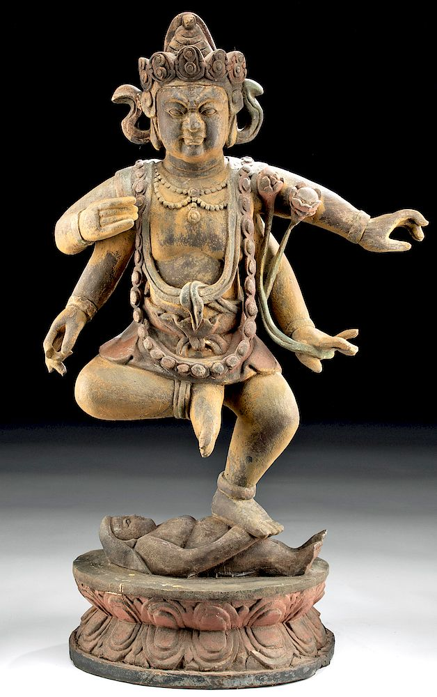 Japanese Edo Wood Temple Guardian Bodhisattva Holiday Shipping Deadlines USA