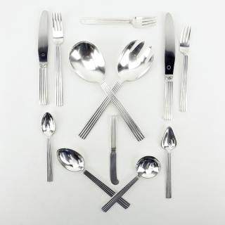 Ninety One 91 Pc Georg Jensen Bernadotte Sterling Silver Flatware