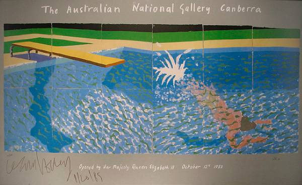 David Hockney The Australian National Gallery Canberra 1978 Poster with